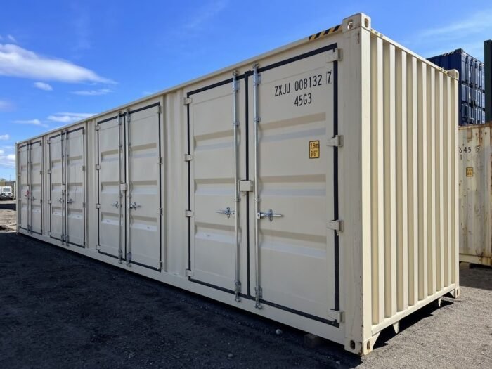 Contenedor de almacenamiento de 40 pies High Cube, de un solo viaje, con puertas laterales - Imagen 4